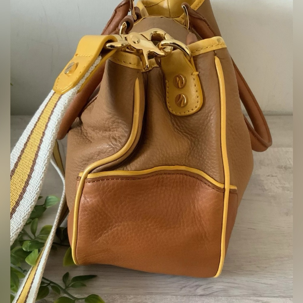 TORY BURCH LRG AMANDA TRI-COLOR TOTE SHOULDER BAG - Picture 10 of 16